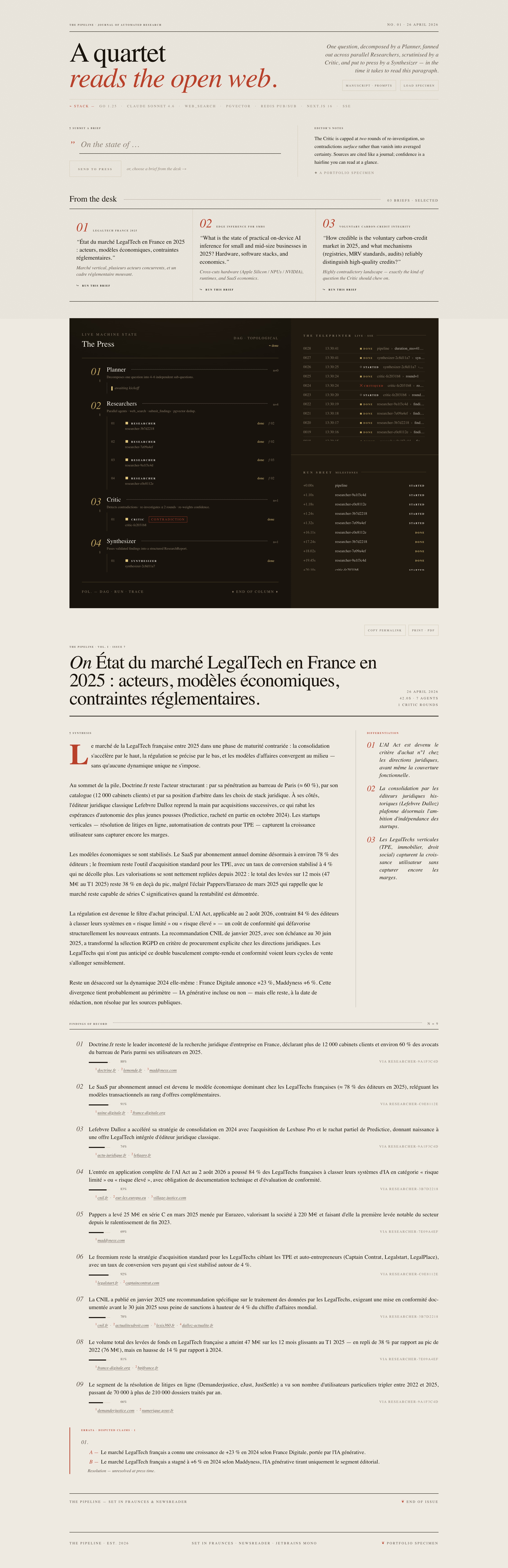Capture du DAG visualizer de PipelineAI affichant les 4 etages du pipeline en cours d'execution
